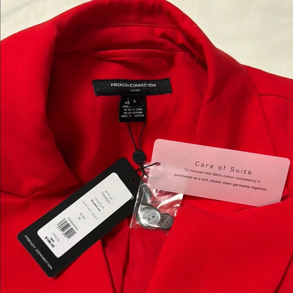 The French Connection Red Blazer size S - Picture 7 of 10